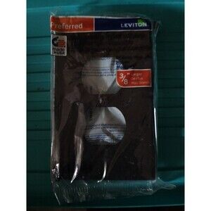 LEVITON Decora 1-Gang Midway Nylon Wall Plate, BROWN 2 Outlet Cover